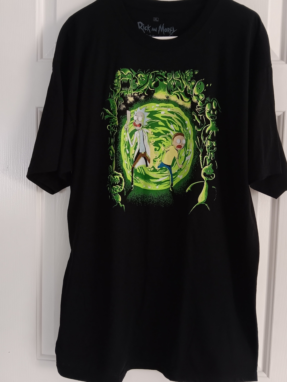 Black Graphic Tee with Rick And Morty